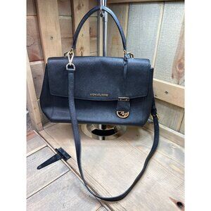 MICHAEL KORS Handbag Black Satchel Crossbody Handbag Purse AV-1502